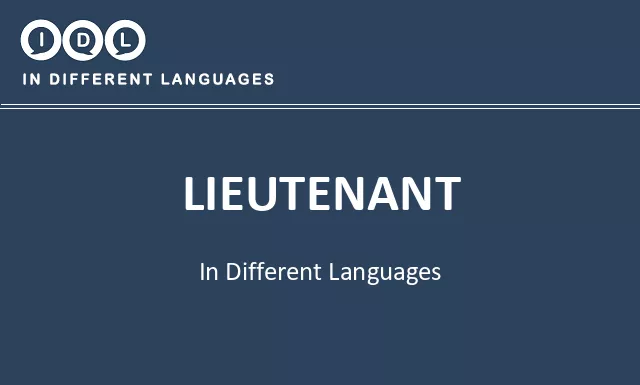 Lieutenant in Different Languages - Image