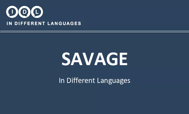 Savage in Different Languages - Image