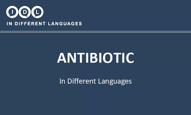 Antibiotic in Different Languages - Image