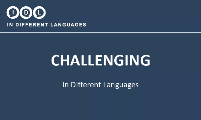 Challenging in Different Languages - Image