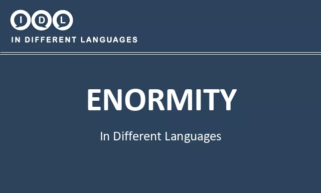 Enormity in Different Languages - Image