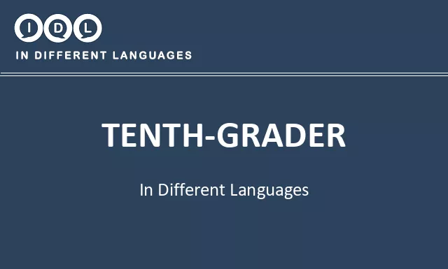 Tenth-grader in Different Languages - Image