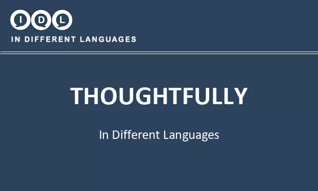 Thoughtfully in Different Languages - Image