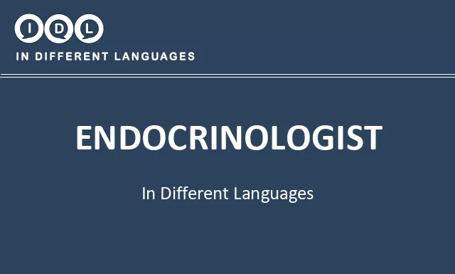 Endocrinologist in Different Languages - Image