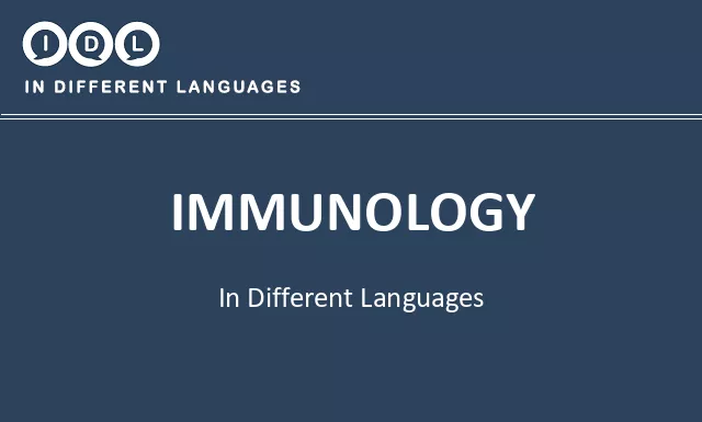 Immunology in Different Languages - Image