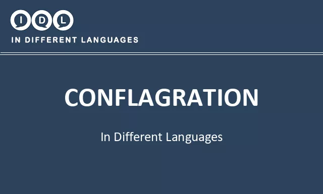 Conflagration in Different Languages - Image