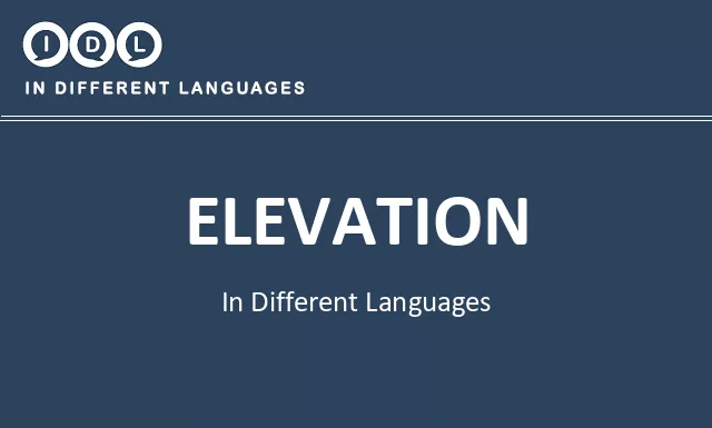 Elevation in Different Languages - Image