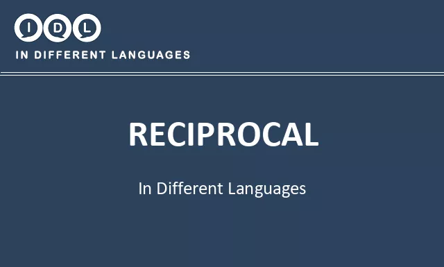 Reciprocal in Different Languages - Image