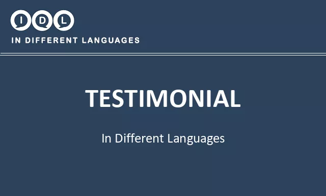 Testimonial in Different Languages - Image
