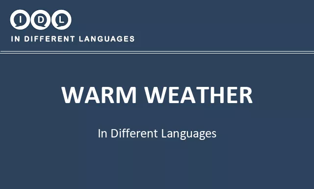 Warm weather in Different Languages - Image