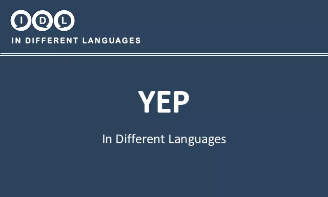 Yep in Different Languages - Image