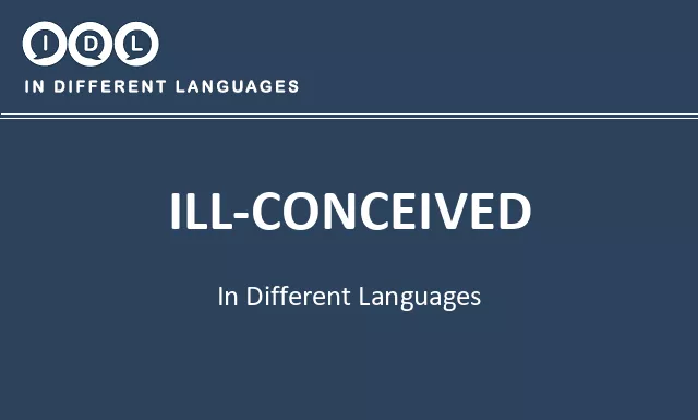 Ill-conceived in Different Languages - Image