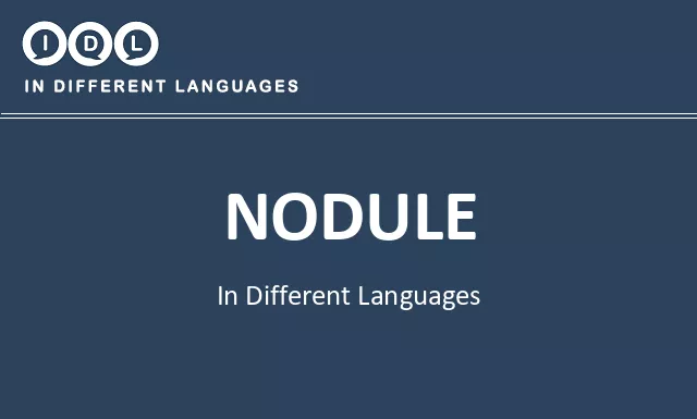 Nodule in Different Languages - Image
