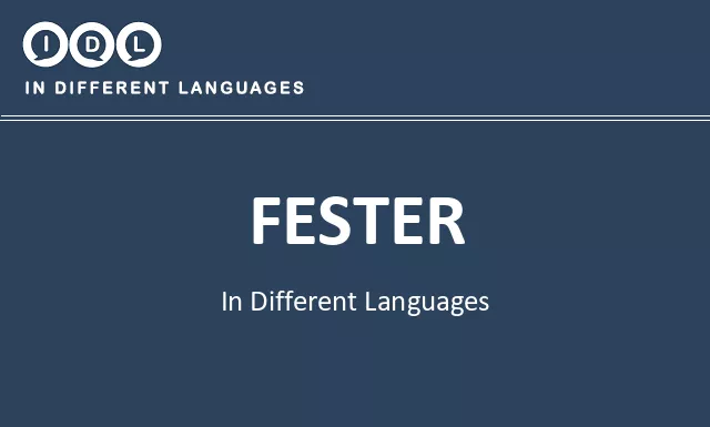 Fester in Different Languages - Image