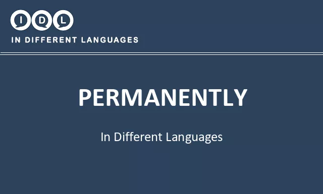 Permanently in Different Languages - Image