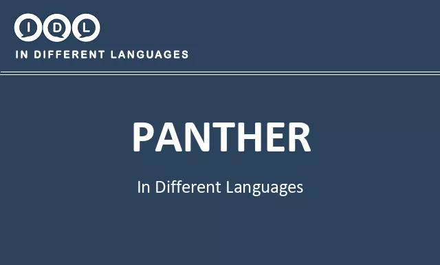 Panther in Different Languages - Image