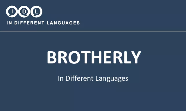 Brotherly in Different Languages - Image