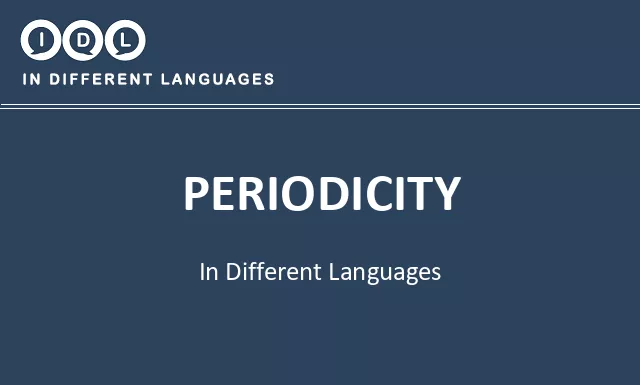 Periodicity in Different Languages - Image