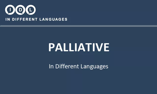 Palliative in Different Languages - Image
