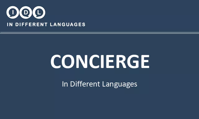 Concierge in Different Languages - Image