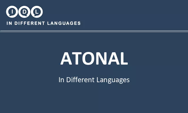 Atonal in Different Languages - Image