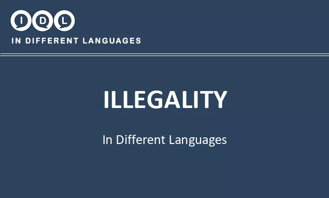 Illegality in Different Languages - Image