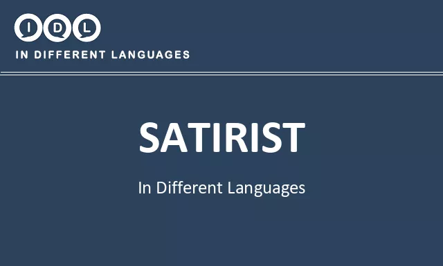 Satirist in Different Languages - Image