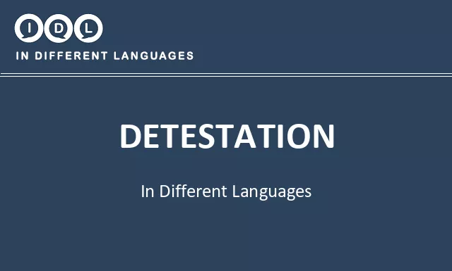 Detestation in Different Languages - Image