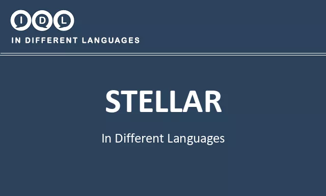 Stellar in Different Languages - Image