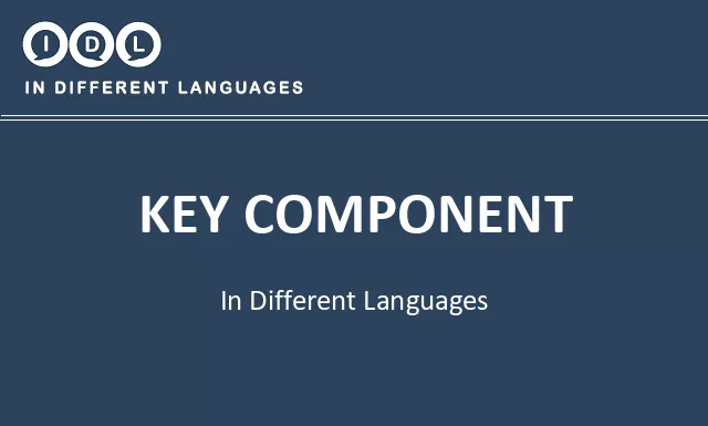 Key component in Different Languages - Image