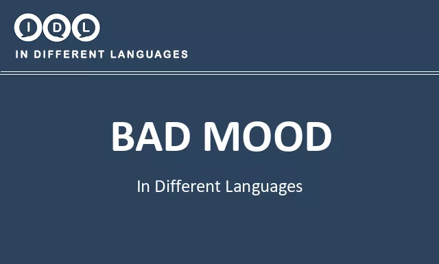 Bad mood in Different Languages - Image