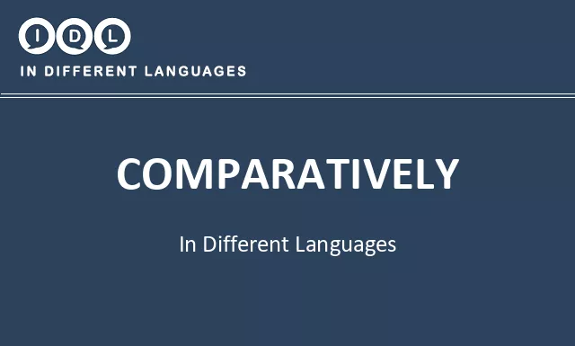 Comparatively in Different Languages - Image