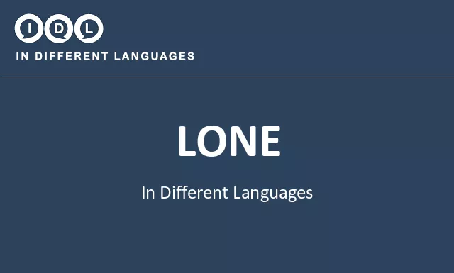Lone in Different Languages - Image