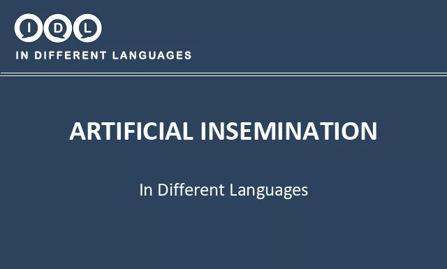 Artificial insemination in Different Languages - Image