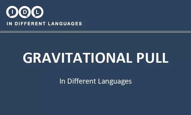 Gravitational pull in Different Languages - Image
