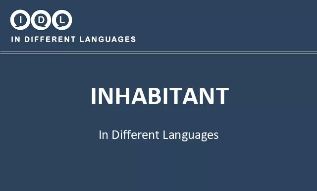 Inhabitant in Different Languages - Image