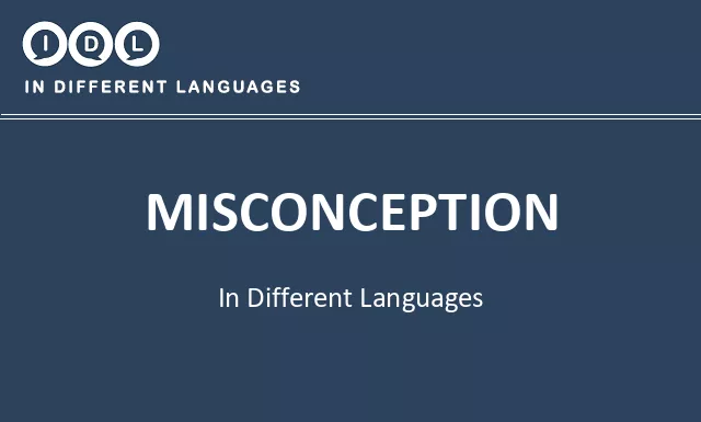Misconception in Different Languages - Image