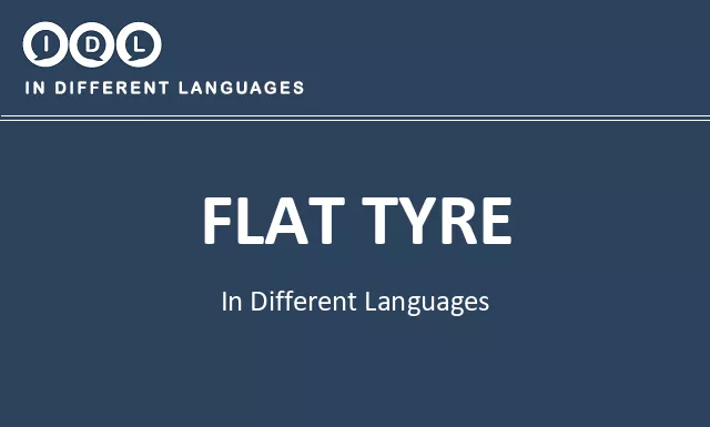 Flat tyre in Different Languages - Image