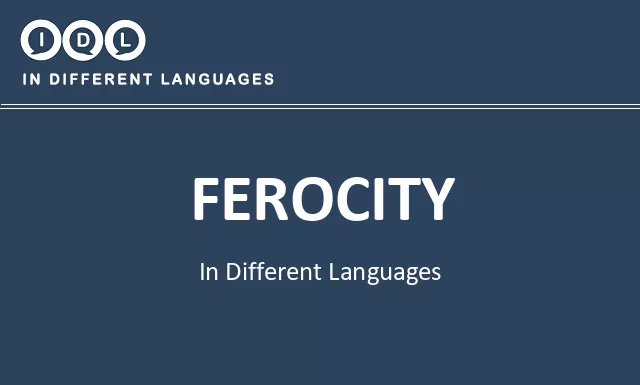 Ferocity in Different Languages - Image