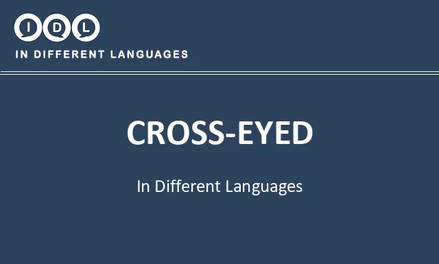 Cross-eyed in Different Languages - Image