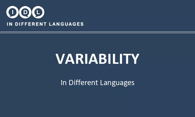 Variability in Different Languages - Image