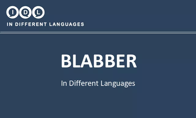 Blabber in Different Languages - Image