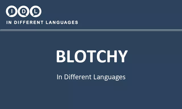 Blotchy in Different Languages - Image