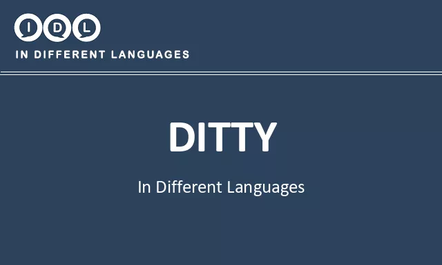 Ditty in Different Languages - Image