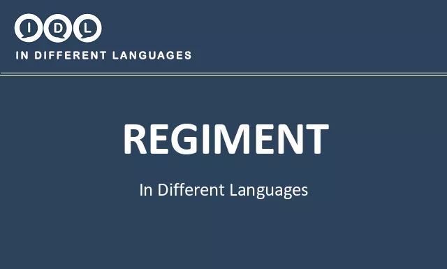 Regiment in Different Languages - Image
