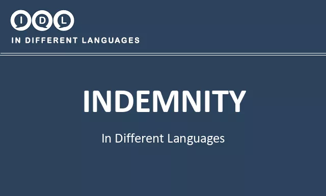 Indemnity in Different Languages - Image