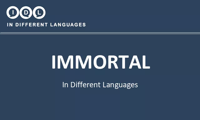 Immortal in Different Languages - Image