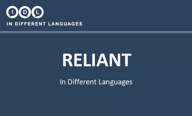 Reliant in Different Languages - Image