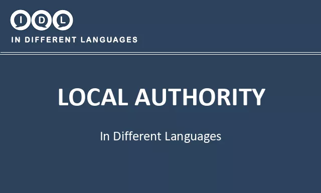 Local authority in Different Languages - Image