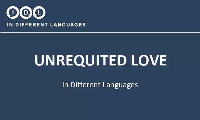Unrequited love in Different Languages - Image